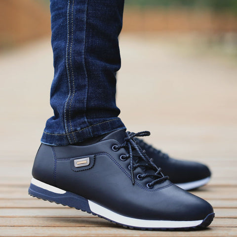 Men's PU Leather Business Casual Shoes for Man Outdoor