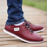 Men's PU Leather Business Casual Shoes for Man Outdoor
